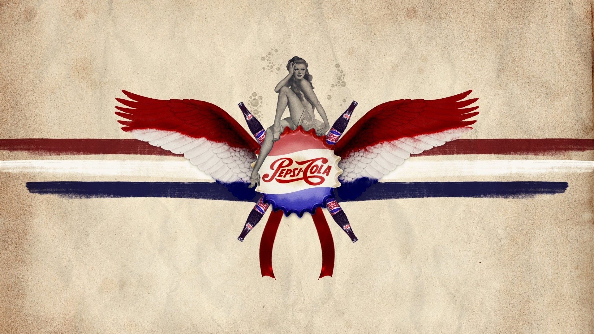с крыльями, Логотип Pepsi-Cola с крыльями